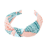 Aztec Patterned Burnout Knot Headband from Madeline Love