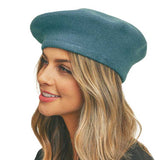Trendy Fashionable Winter Stretchy Solid Beret Hat from Madeline Love