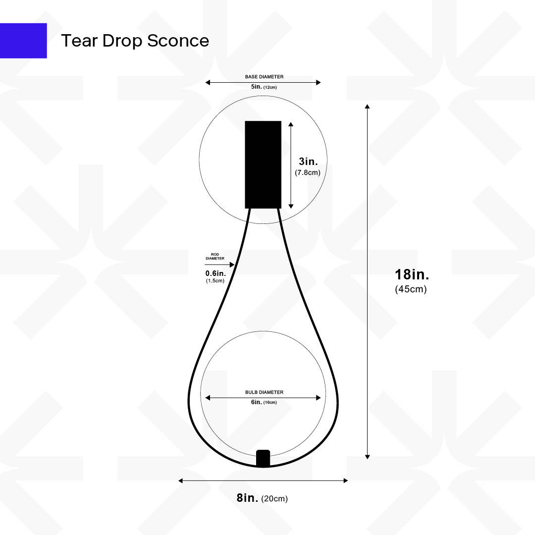Tear Drop Sconce from Ozarké