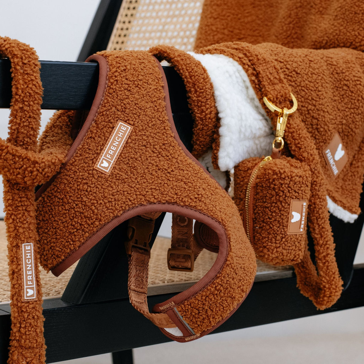 Frenchie Duo Reversible Harness - Teddy Brown from Frenchie Bulldog