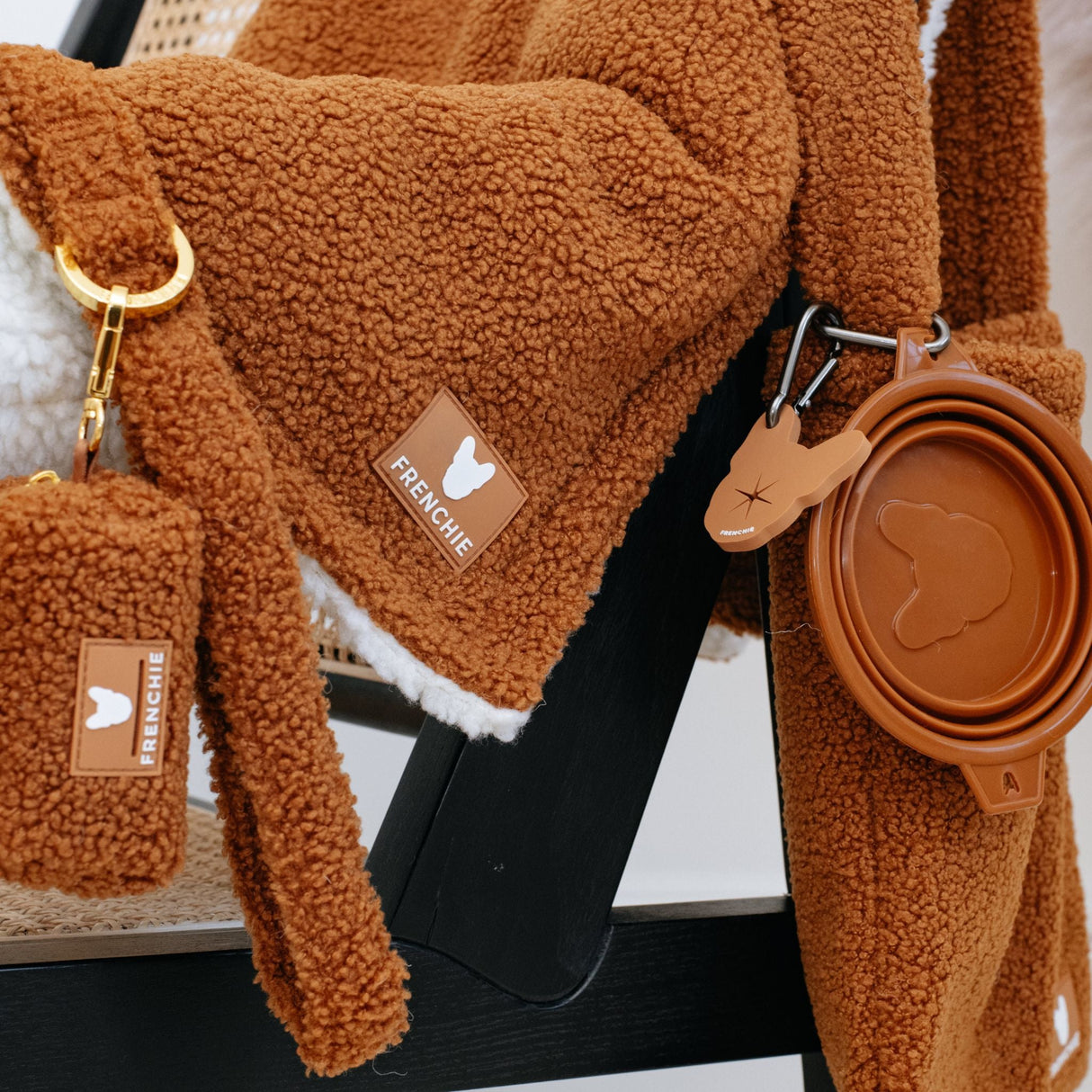 Frenchie Comfort Leash - Teddy Brown from Frenchie Bulldog