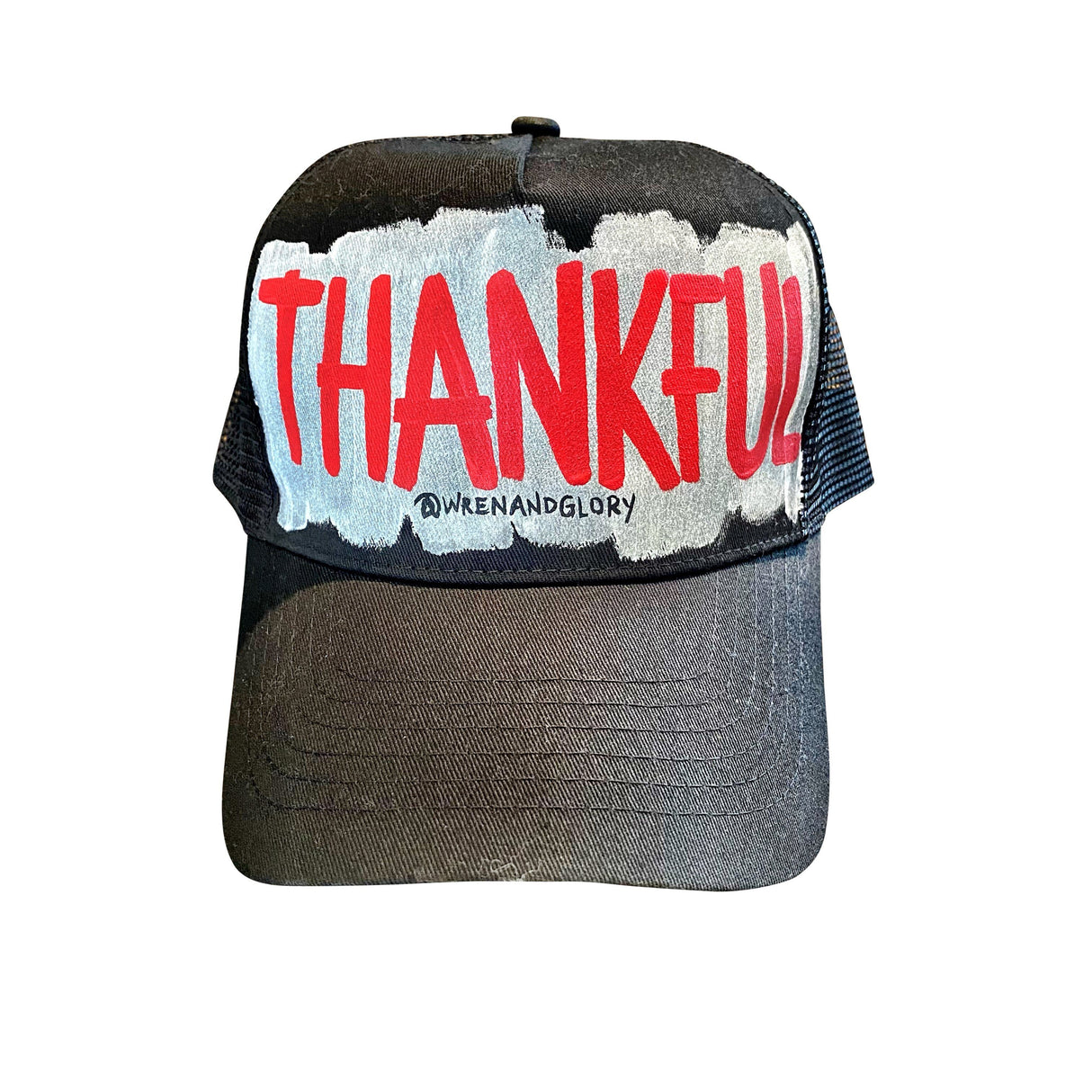 'THANKFUL' PAINTED HAT from Wren + Glory