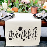 Thankful Cotton Canvas Table Runner from The Cotton & Canvas Co.