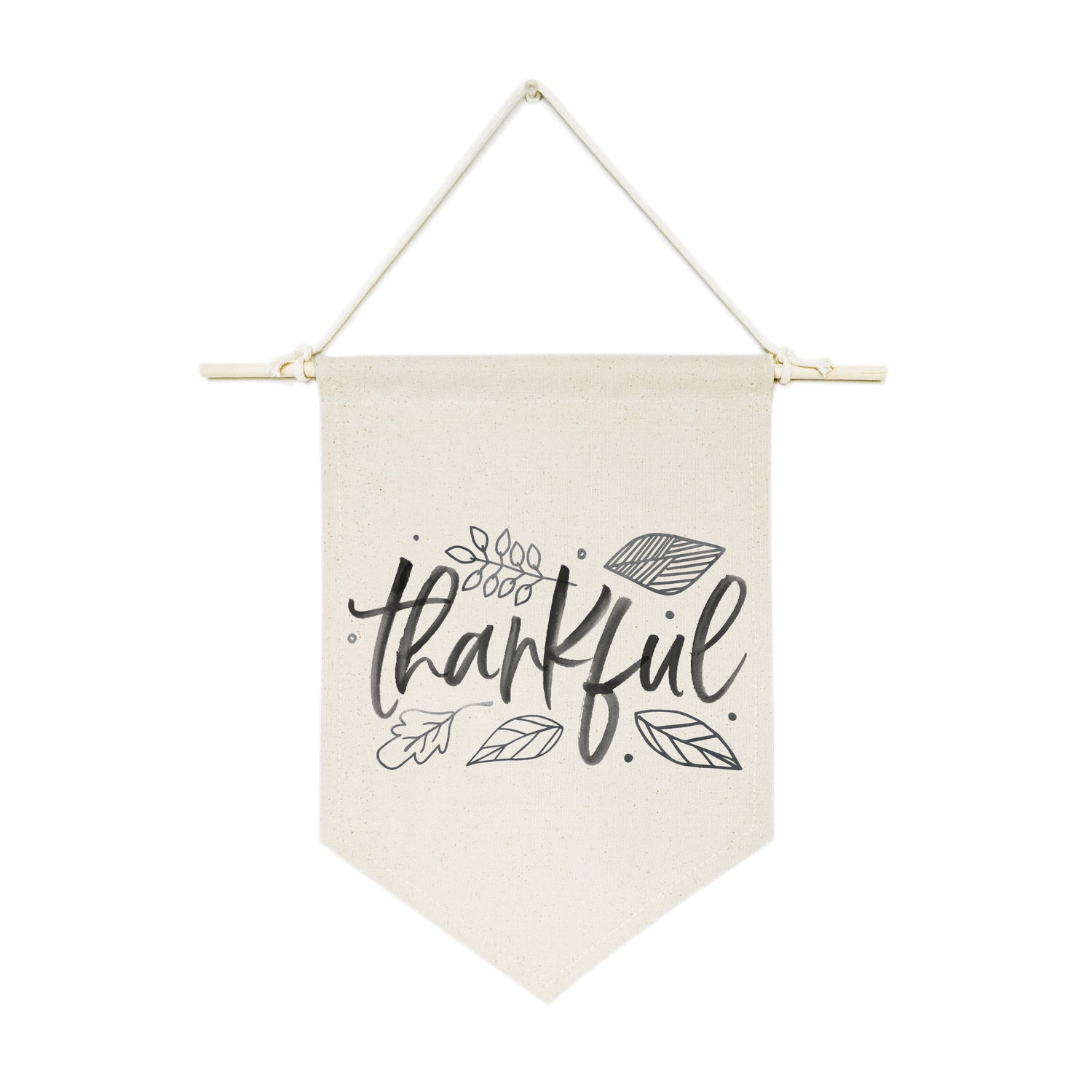 Thankful Hanging Wall Banner from The Cotton & Canvas Co.