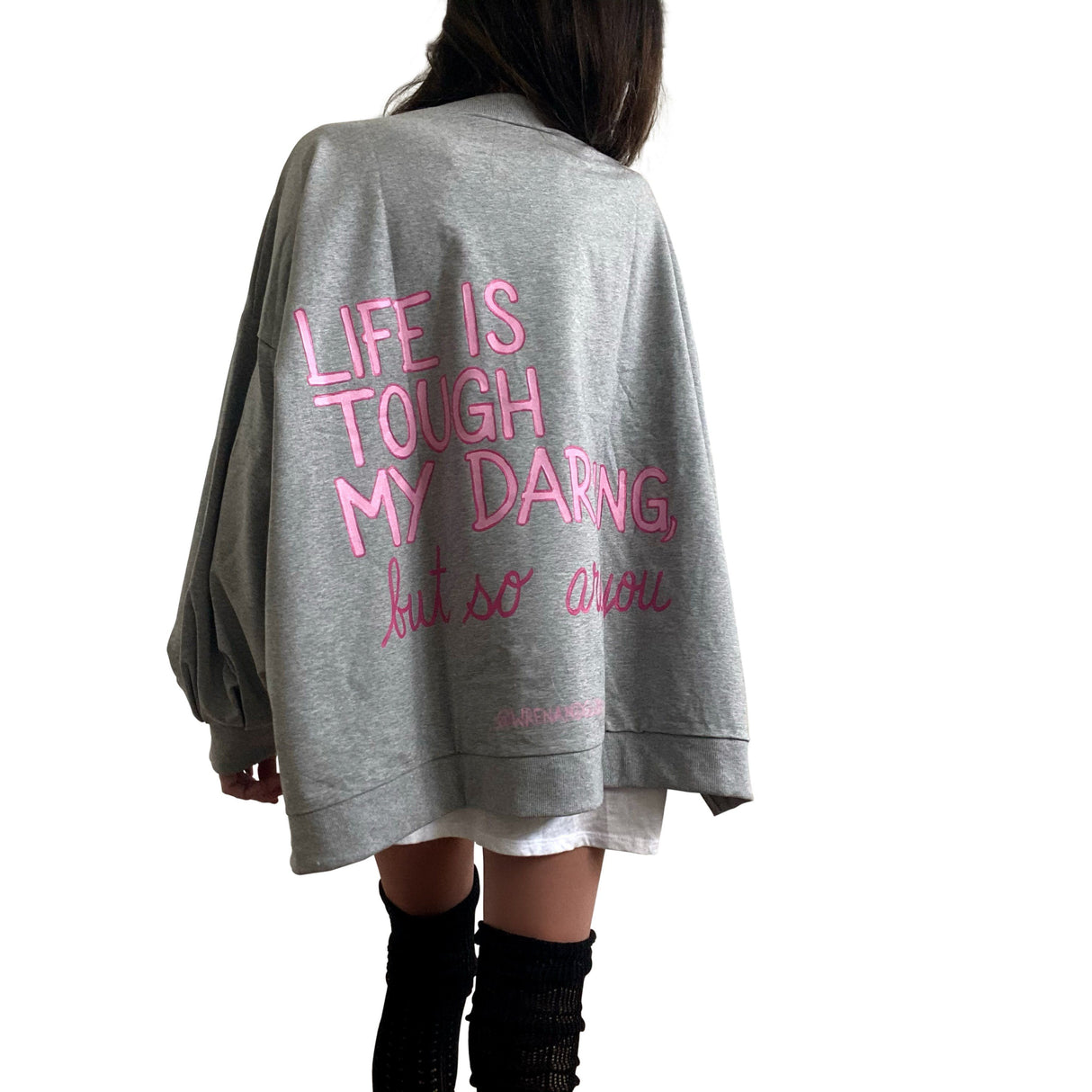 'THATS LIFE' PAINTED SWEATER from Wren + Glory
