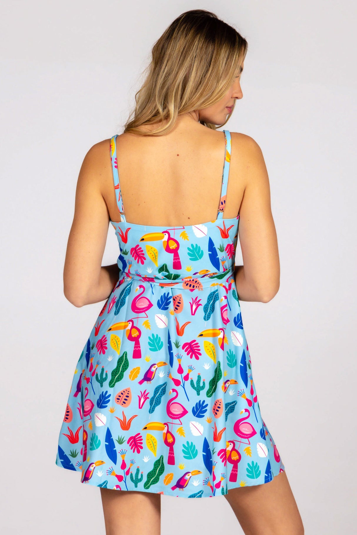 The Birds Of Paradise | Tropical Bird Strappy Dress from Shinesty