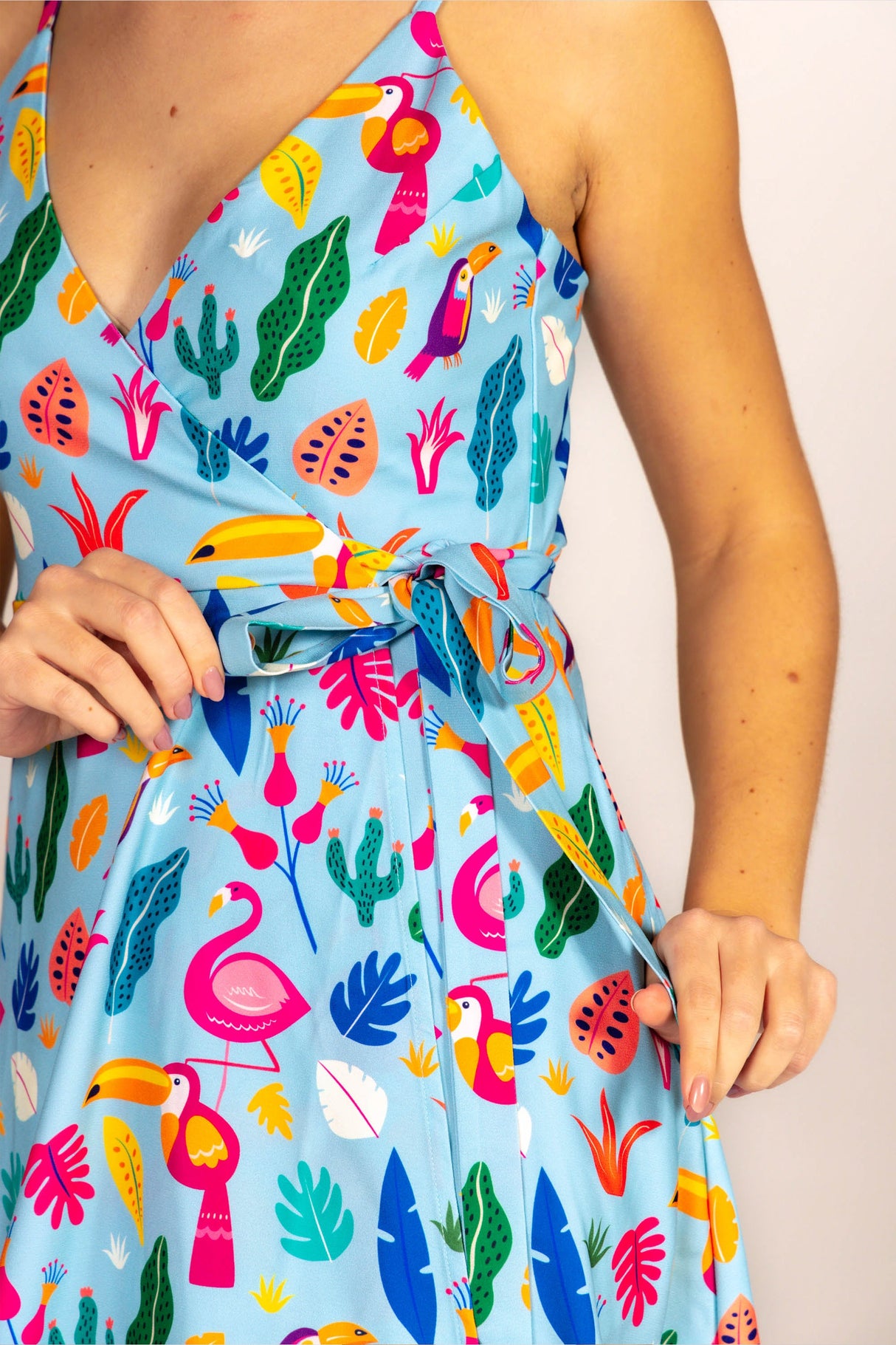 The Birds Of Paradise | Tropical Bird Strappy Dress from Shinesty