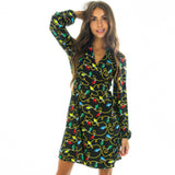 The Duchess of December | Christmas Lights Wrap Dress from Shinesty