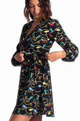 The Duchess of December | Christmas Lights Wrap Dress from Shinesty