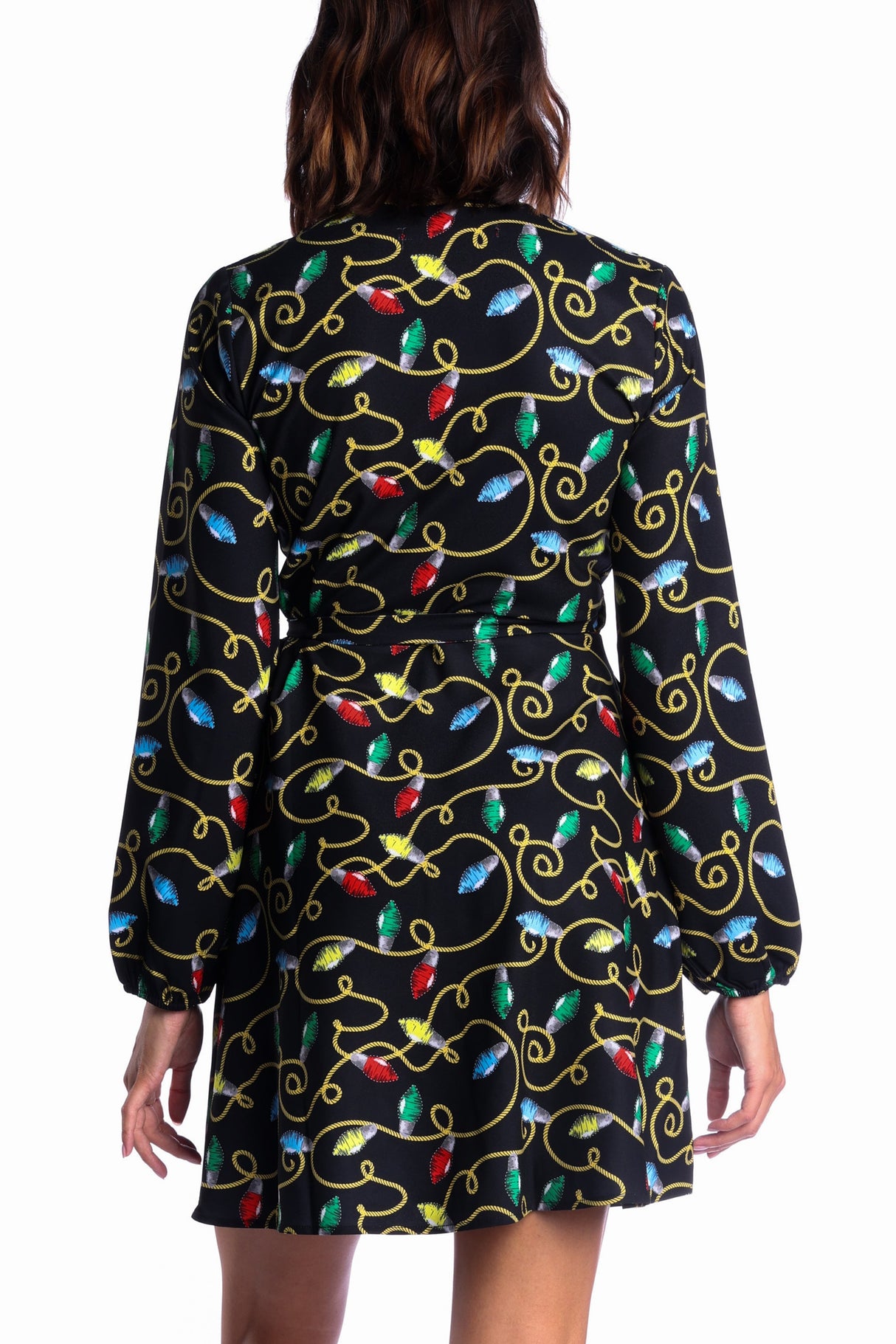 The Duchess of December | Christmas Lights Wrap Dress from Shinesty