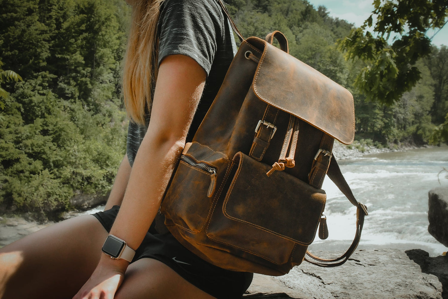 The Hagen Backpack | Vintage Leather Backpack from STEEL HORSE LEATHER