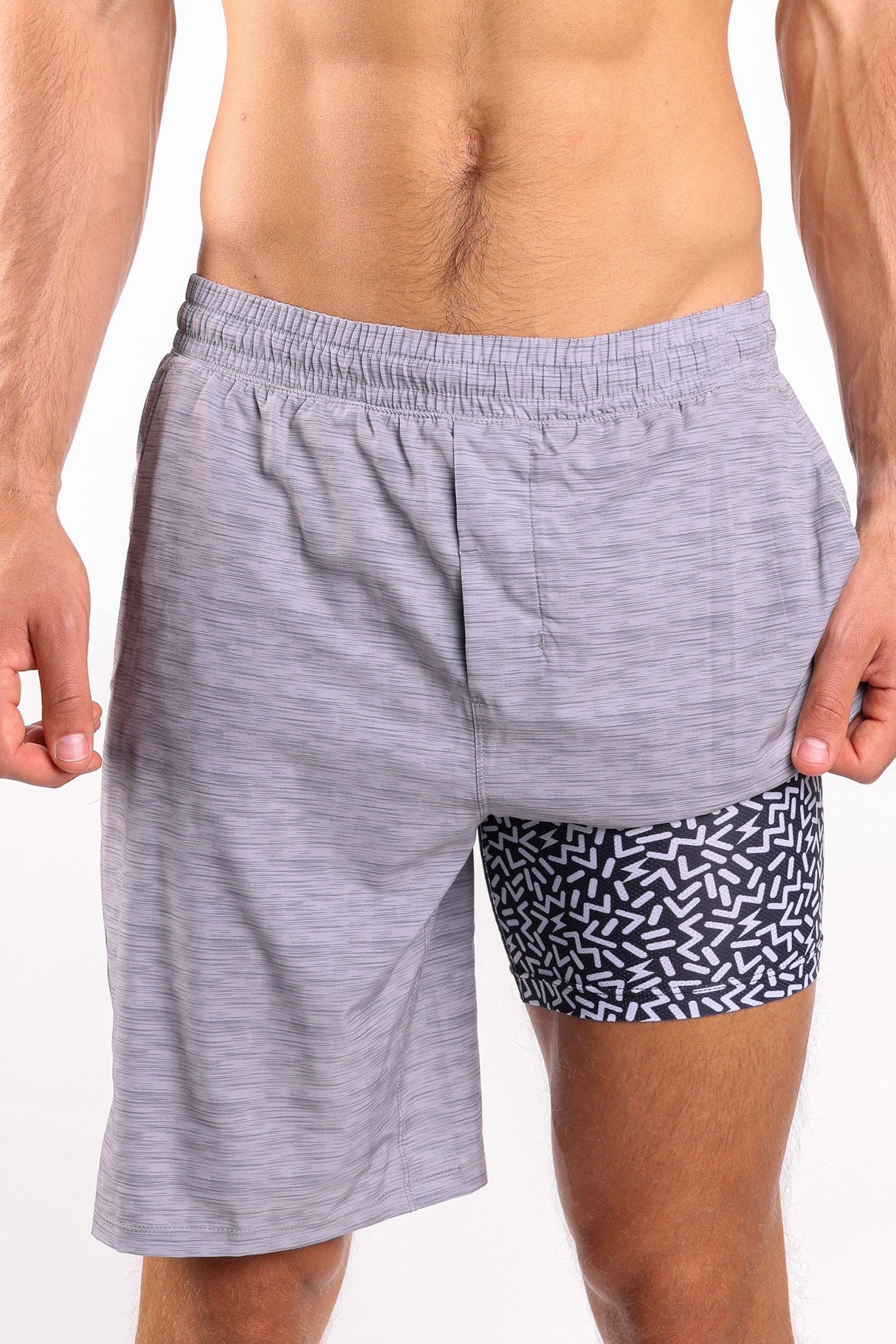 The Junk Trunks | Grey Ball Hammock® 9 Inch Athletic Shorts from Shinesty