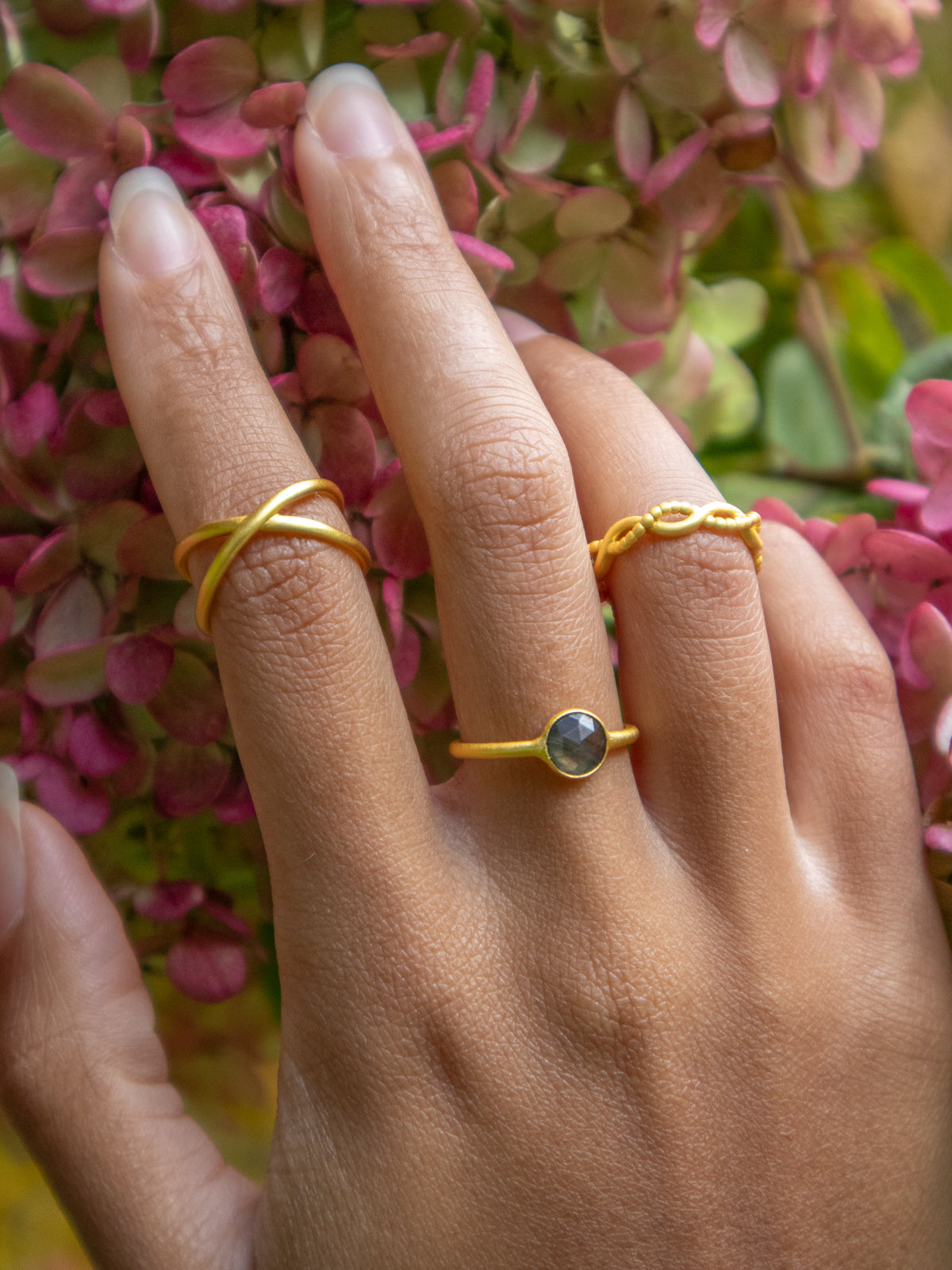 Mini Pebble Ring - Gold from Ash & Rose