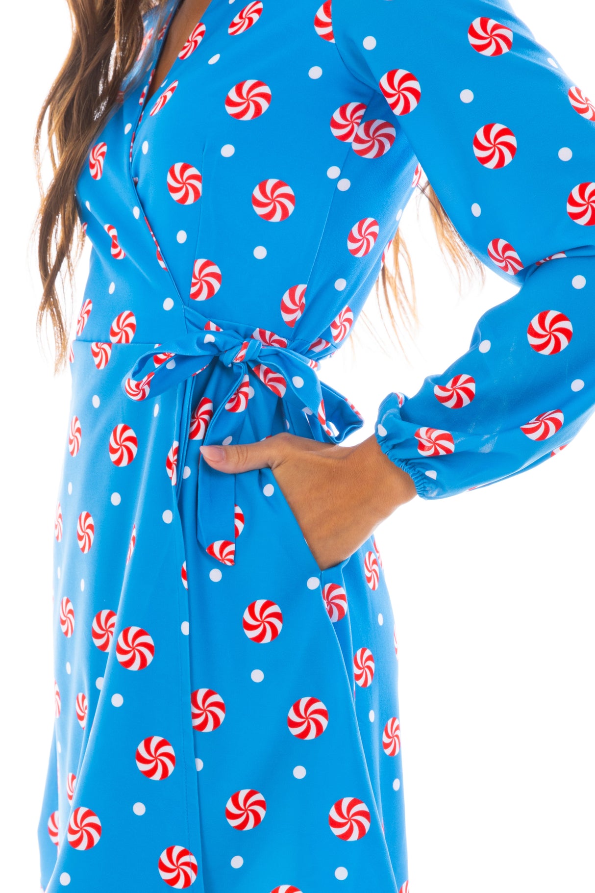 The Mint Condition | Holiday Peppermint Wrap Dress from Shinesty