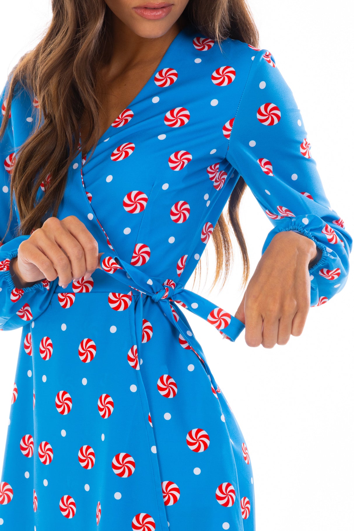 The Mint Condition | Holiday Peppermint Wrap Dress from Shinesty