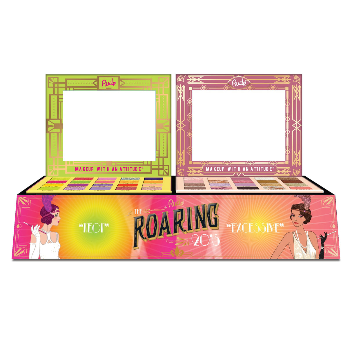 The Roaring 20's Eyeshadow Palette Display Set B, 24pcs from Rude Cosmetics