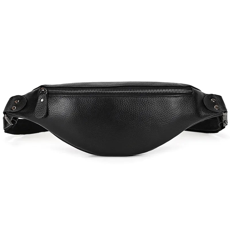 The Walcott Leather Waist Bag | Black Leather Fanny Pack from STEEL HORSE LEATHER