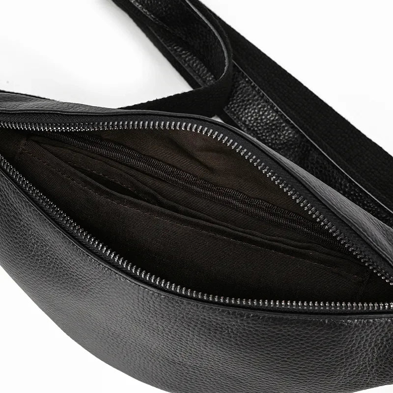 The Walcott Leather Waist Bag | Black Leather Fanny Pack from STEEL HORSE LEATHER