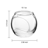 Baseball Round Whiskey Glasses | 10oz Whiskey Glass Set of 4 | Tumbler for Any Occasion, Sport Lover Gifts, Baseball Themed Party, Baseball Birthday Gift Set - Dad, Men Father Gift Novelty - Parties from The Wine Savant