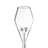 Champagne Flute Glassware | Set of 2, 7.8 OZ | Diamond Stemmed Glass, Gift for Her from The Wine Savant