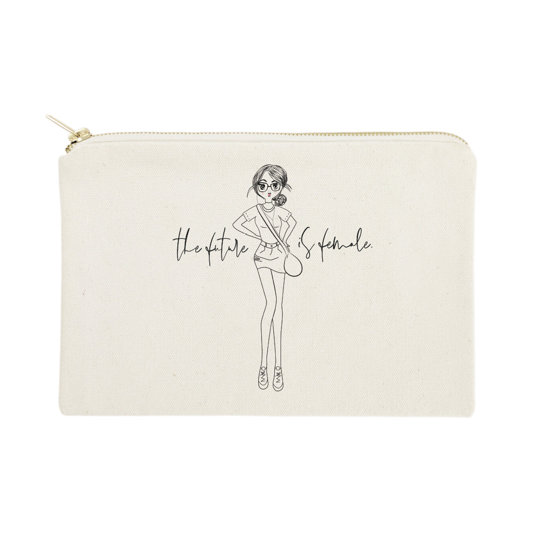 The Future is Female Cotton Canvas Cosmetic Bag from The Cotton & Canvas Co.
