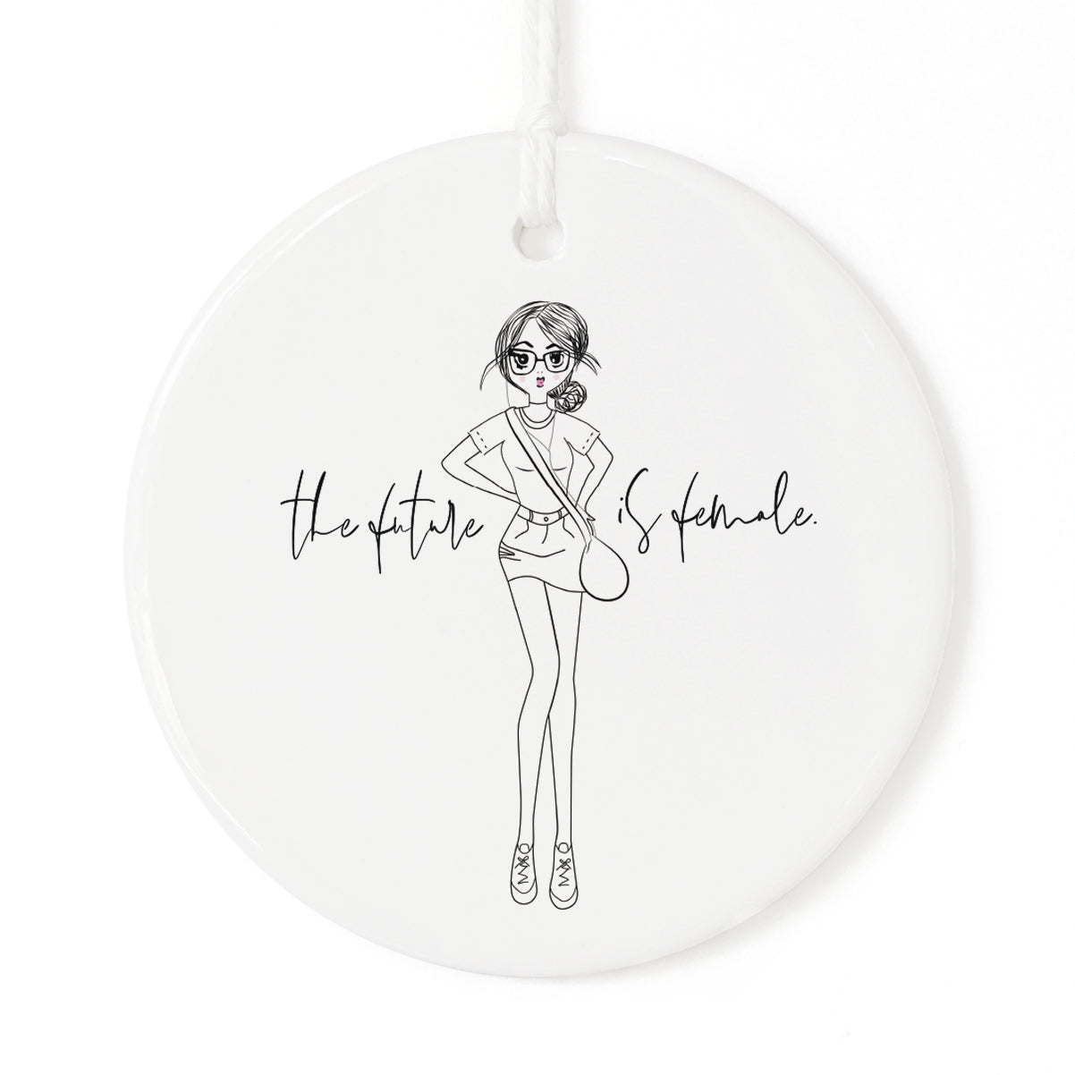 The Future is Female Christmas Ornament from The Cotton & Canvas Co.