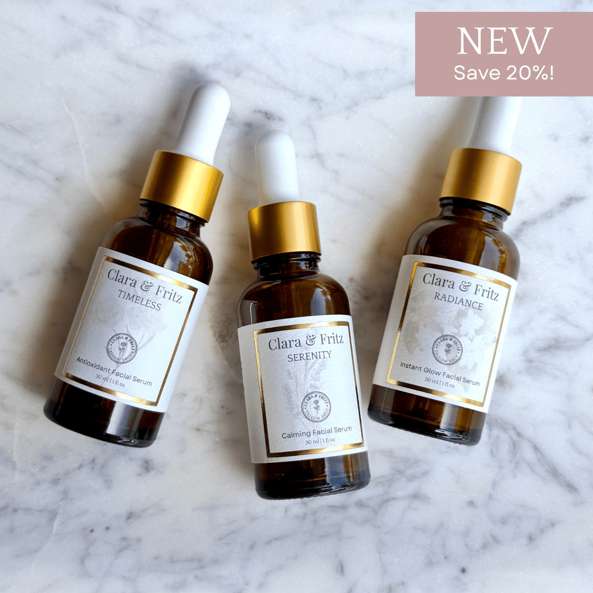 The Serum Trio from Clara & Fritz Tallow Shop