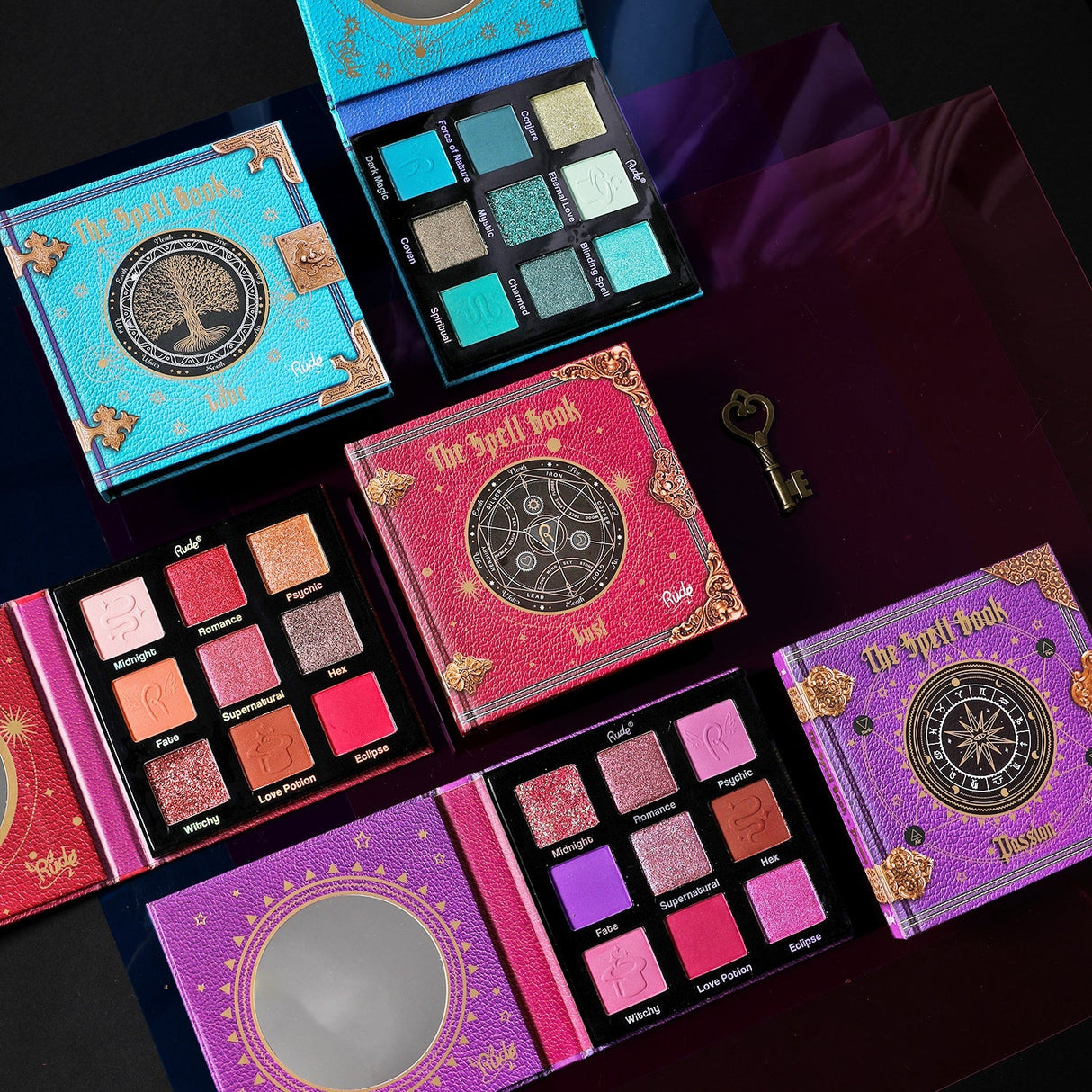 The Spell Book Eyeshadow Palette Display Set B, 24 pcs from Rude Cosmetics