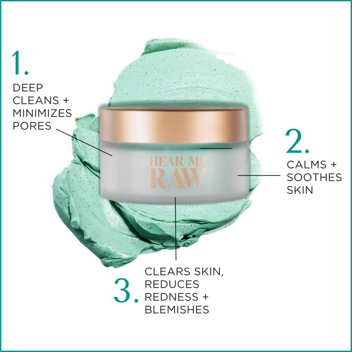 THE CLARIFIER oil-controlling, pore-redusking mask From Hear me Raw