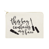 This Bag Contains My Face Cotton Canvas Cosmetic Bag from The Cotton & Canvas Co.