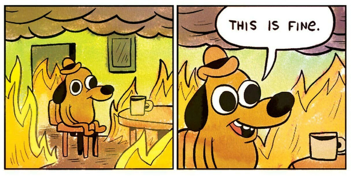 This is Fine: Black Coffee Edition Ankle Socks from FootClothes