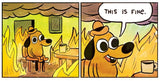 This is Fine: Iconic Edition Crew Socks from FootClothes