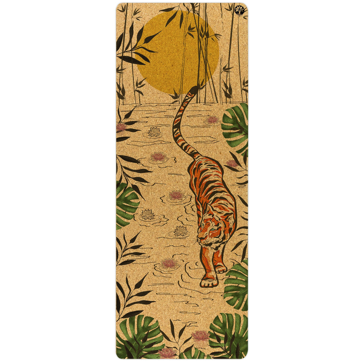 Tiger Lotus Nomad Cork Yoga Mat from Yoloha Yoga