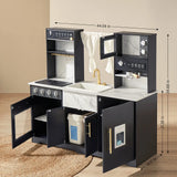 Tiny Land® Iconic Aqua Kitchen with Real-Flow Water System - Black From Tiny Land