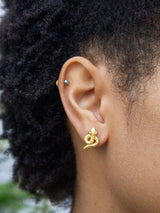 Tiny Snake Stud Earrings from Ash & Rose