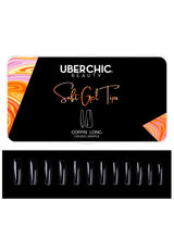 Soft Gel Tips: Coffin - Long (600 pcs) From UberChic Beauty