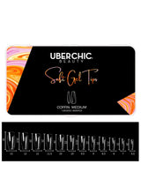 Soft Gel Tips: Coffin - Medium (600 pcs) From UberChic Beauty