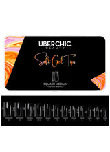 Soft Gel Tips: Square - Medium (600 pcs) From UberChic Beauty