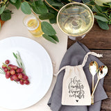 To Love, Laughter and Happily Ever After Wedding Favor Bags, 6-Pack from The Cotton & Canvas Co.