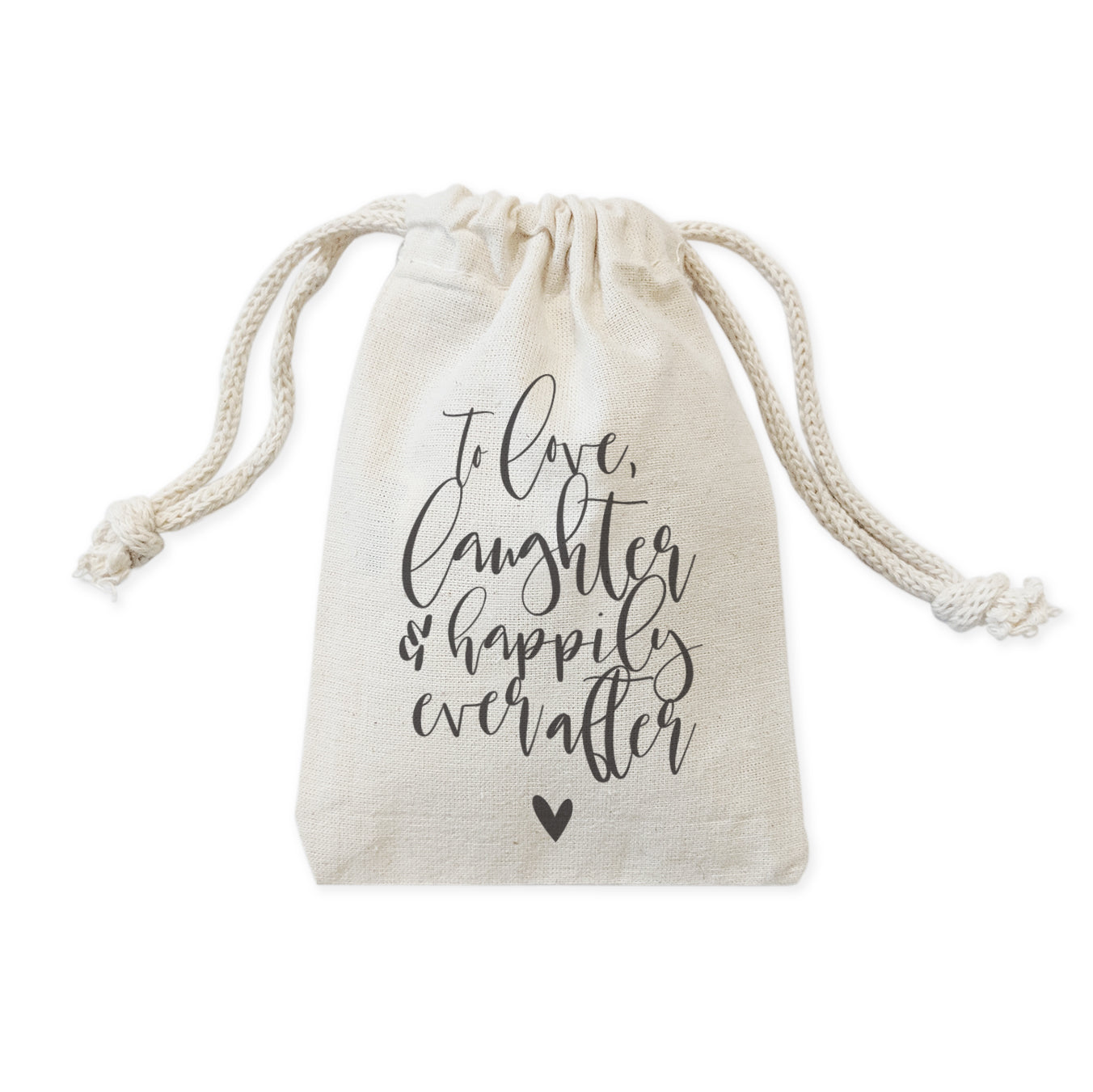 To Love, Laughter and Happily Ever After Wedding Favor Bags, 6-Pack from The Cotton & Canvas Co.