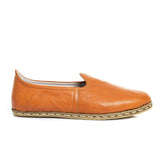 Women's Camel Slip On Shoes from Atlantis Handmade Shoes