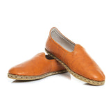 Women's Camel Slip On Shoes from Atlantis Handmade Shoes
