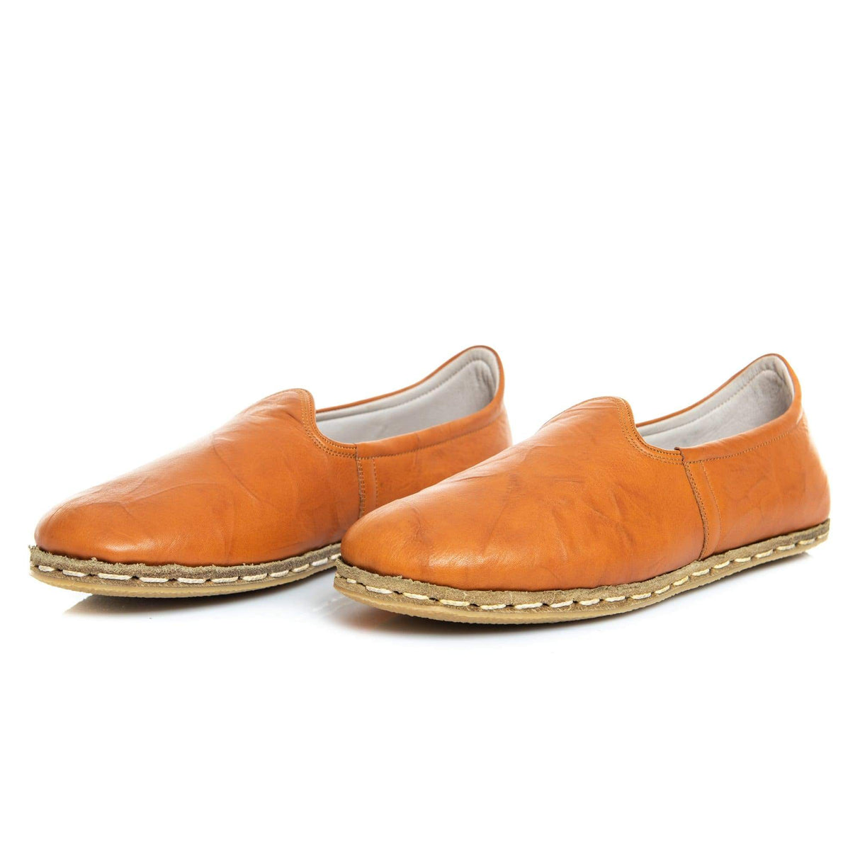 Women's Camel Slip On Shoes from Atlantis Handmade Shoes