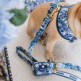 Frenchie Poo Bag Holder - Toile- Blue from Frenchie Bulldog