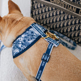 Frenchie Duo Reversible Harness - Toile- Blue from Frenchie Bulldog