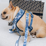 Frenchie Duo Reversible Harness - Toile- Blue from Frenchie Bulldog