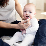 Baby-Led™ Toothbrush + Tongue Depressor in Pewter from ezpz