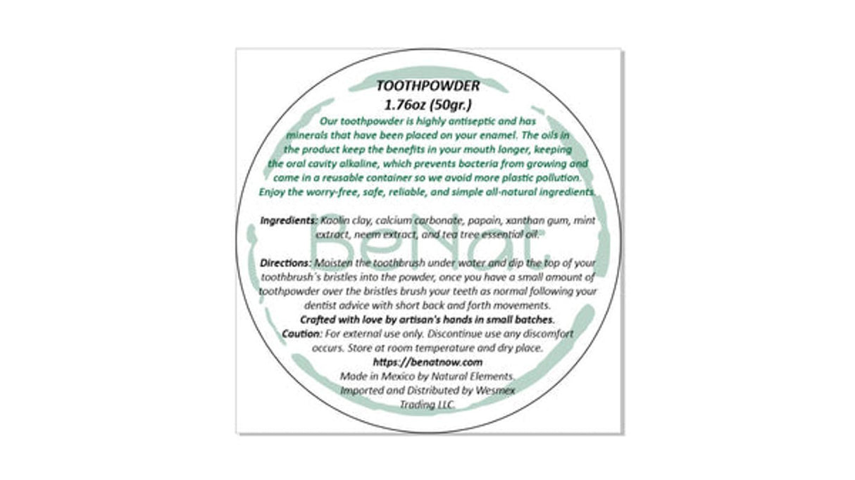 All-Natural Tooth Powder. Eco-Friendly. from BeNat