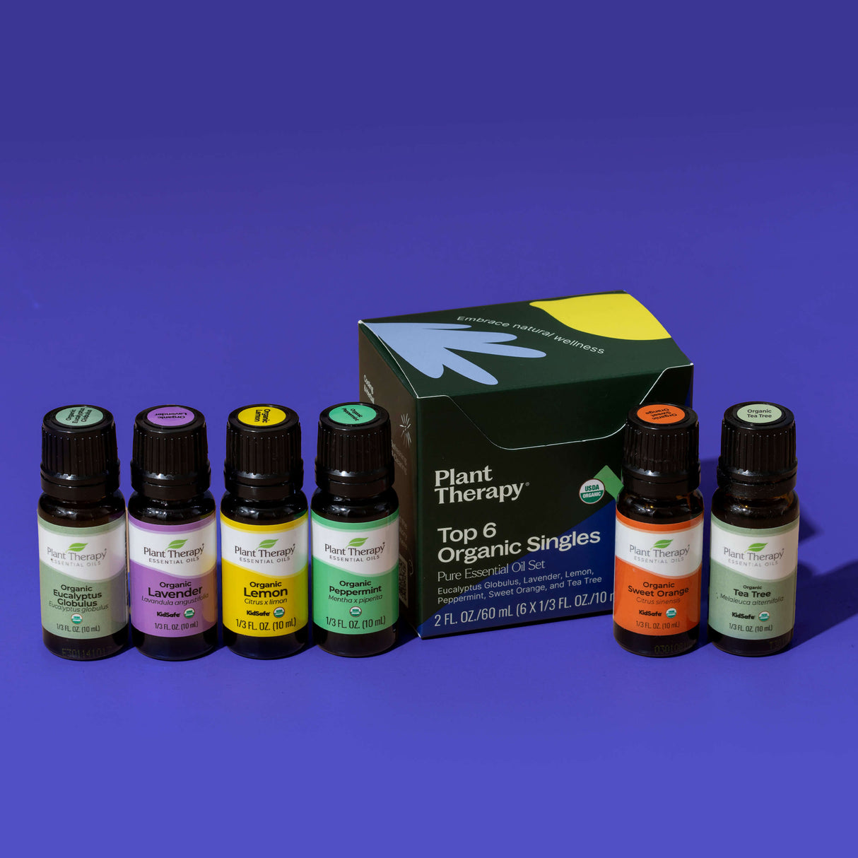 Top 6 Organic Singles Essential Oil Set from Plant Therapy