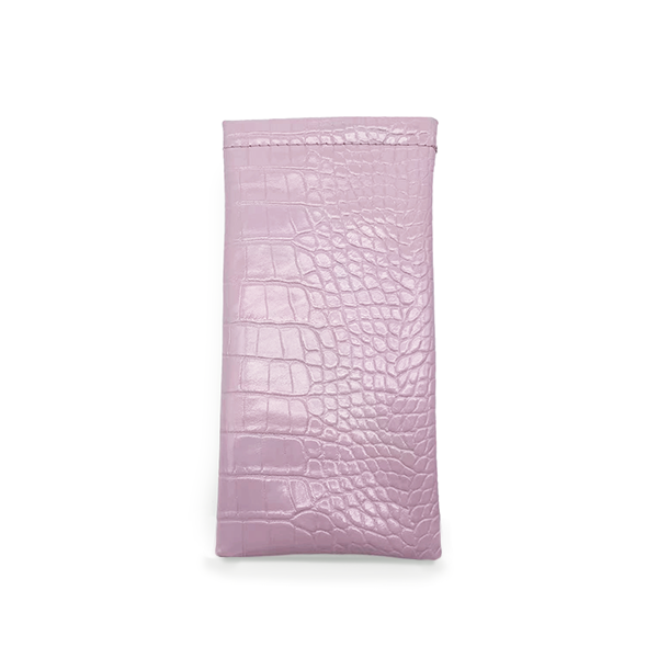 Lilac Faux Croco Soft Pouch from TopFoxx